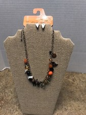 halloween necklace with ghost earrings
