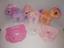 Vintage 2004 Hasbro My Little Pony Lot With Carriers