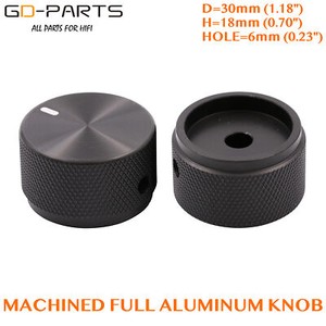 30 18mm Full Aluminum Volume Potentiometer Knobs For Hifi Audio Amp Diy Black 2 Ebay