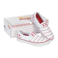 In-N-Out Burger White Drink Cup Slip-On Shoes NEW Sizes 9, 10 & 11