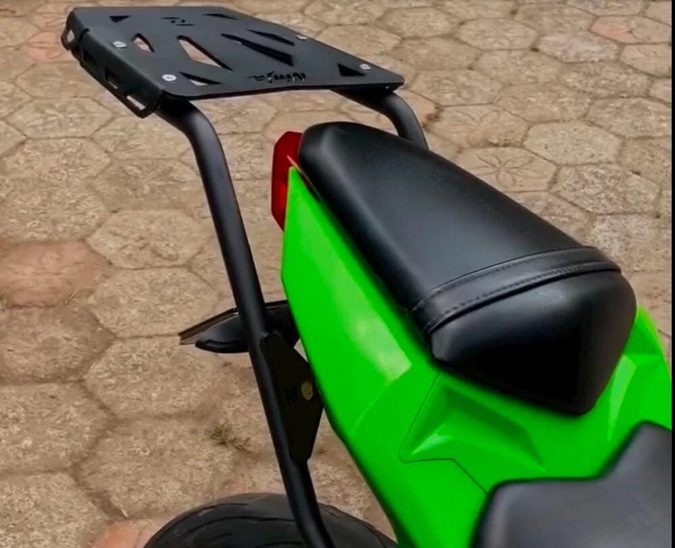 "TOP RACK CON PLACA, NEGRO" APTO PARA KAWASAKI NINJA 300 Foto 3 de 3