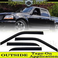 2001 2002 2003 FORD F-150 SuperCrew Smoke Door Vent Visors Window Rain Guards