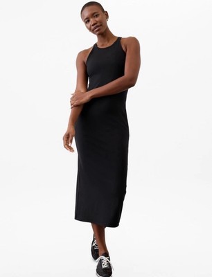 Athleta Signature Rib Maxi dress Black Size XS Extra Small NWT