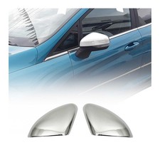 Spiegelkappen Spiegelabdeckung für Ford Fiesta 2017-2021 Edelstahl Chrom 2tlg