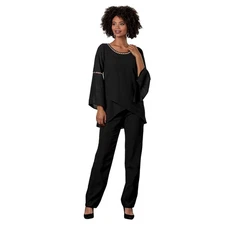 Masseys® Pearl Embellished Sleeve Pant Set