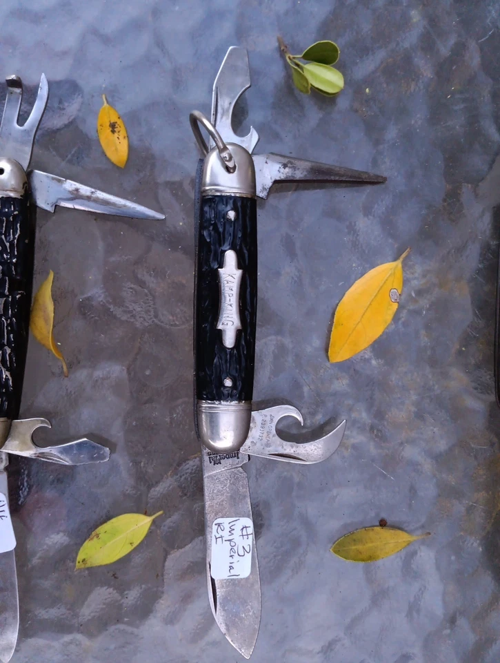 Cuchillos de campamento vintage de 4 hojas Irlanda Solingen Alemania R I EE. UU. 🇺🇸  Foto 4 de 4