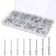 Pop Rivets Assortment Kit - 200 Pcs Aluminum Blind Rivets8 Sizes