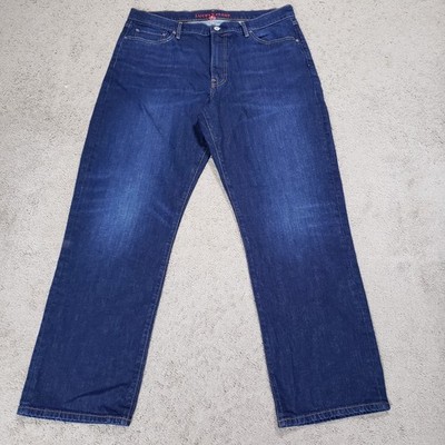 Lucky Brand RECENT 181 Relaxed Straight Leg Jeans Mens 38x32 Dark Wash Denim