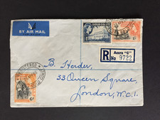GOLD COAST 1956 1d + 6d + 1/- ON ACCRA REGISTERED COVER TO LONDON