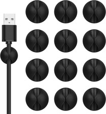 12 Pcs Adhesive Cord Holder Wire Management for Office Desk Car
