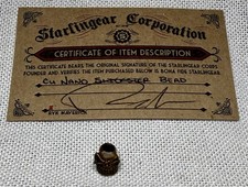 STARLINGEAR NANO SLICKSTER BEAD, COPPER w/ Certificate Card, Monkey Edge