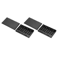 2Pcs 8 Slots AA USB Battery Holder with Cover and On-Off Switch, Black 5.93 per battery