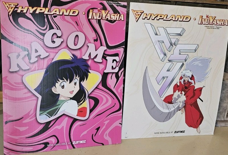 Rare Official Hypland x Inuyasha Retail Store Display Sign 30.5" x 24" Zumiez...
