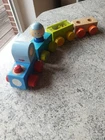 Wooden Railway HABA Train with Hangers and a Figure
