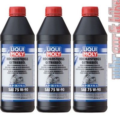 Liqui Moly Hochleistungs Getriebeöl 3x 1L vollsynthetisch 4434 GL4+ SAE 75W-90