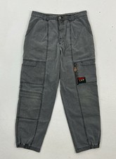 VTG 90s Baggy Skate Pants Hip Hop Gray Street 31x29 Canvas Utility Artist