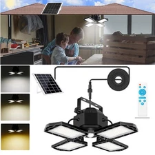 12000000LM LED Garage Light Bright Work Shop Solar Pendant Light Deformable Lamp