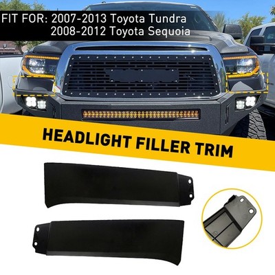 For TUNDRA TOYOTA Bumper 2007-2013 Grille Headlight Filler Trim Left + Right 2X