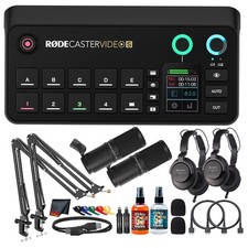 Rode RODECaster Video S Video Production Console Dual Podcast Bundle