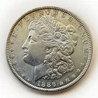 1886 P Morgan Silver Dollar.  MS +. Nice Tone