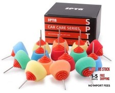 Mini Buffing Polishing Pads, 15Pcs Car Detail Mini Mix Color Sets Flat Pad