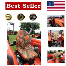 Exact Fit Orange Camo Endura Seat Cover - Perfect for Kubota Tractors Mowers
