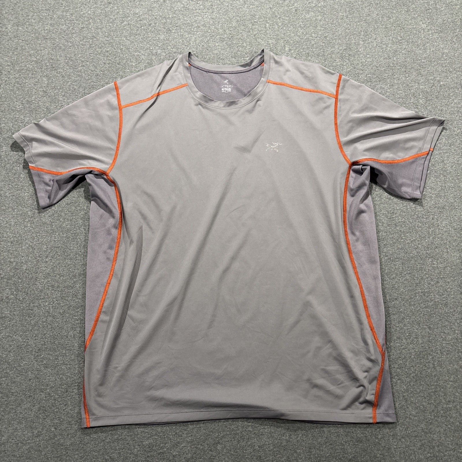 ARC'TERYX Arcteryx Accelero Comp SS Camicia Taglia XL Uomo Grigio Arancione Performance