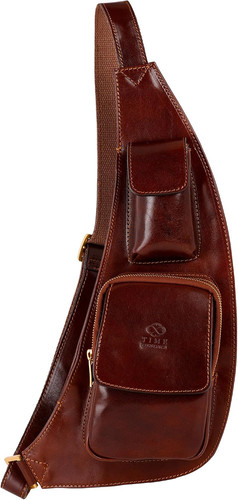 Leather Sling Bag - Crossbody Bag - Messenger Bag for Men and Women - Handmade S