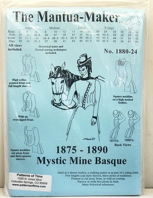 Mantua Maker 1875-1890 Mystic Mine Basque Pattern #1880-24 Multi-Size UNCUT