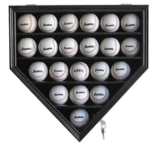DisplayGifts Baseball Display Case Baseball Holders for Balls Display , 21 Slots