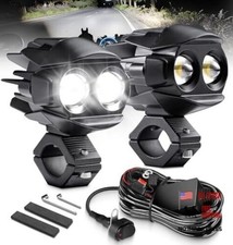 Auxiliary Driving Lights with Switch Wiring Motorcycle Fog Lights LED Kit