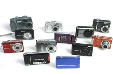 Digital Point and Shoot - Lot of 12 - Various Makes/Models/Colors - For Parts