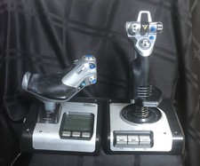 Saitek X52 Throttle and Stick Flight Control System Works Fine 