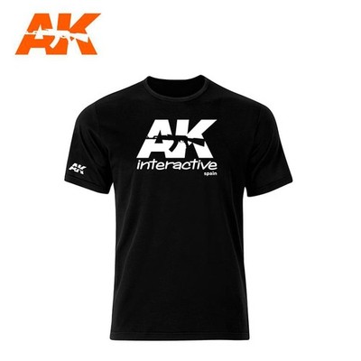 AK Interactive Ak Official T-Shirt  Black (White Logo) Size XL [Sale ends when i