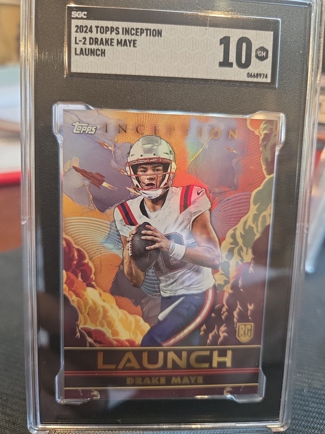 2024 Topps Inception Drake Maye Launch #L-2 SSP Case Hit RC Patriots