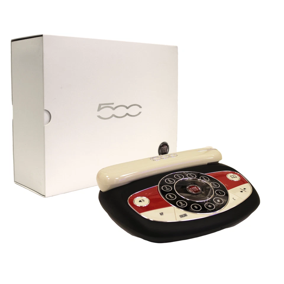 Telefono cordless con base - Fiat 500 - Tastiera touch - Vivavoce - Immagine 2 di 4