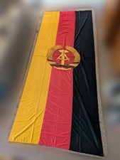 HUGE East German DDR GDR Building Banner Flag NOS, 2.9m long x 1.2m wide!