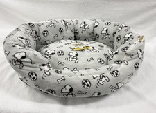 RARE Peanuts Snoopy Soccer Bone Cozy Pet Bed, 19  x 15  x 7  