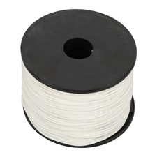 1/8"  500' White Nylon Rope Sturdy Spool Solid Braid Rope Abrasion Resistance