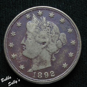 1892 Liberty Head 'V' Nickel Dark VF to XF Details