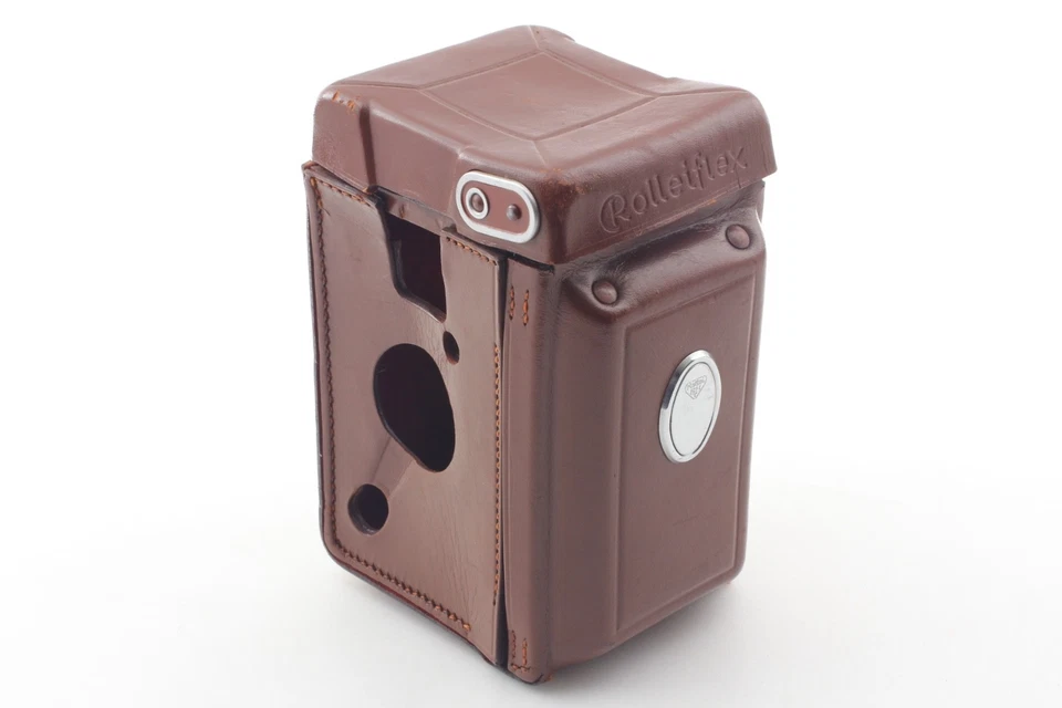¡Raro!【Como Nuevo】 Estuche de Cuero Rolleiflex 3.5E Vintage Marrón Cámara TLR de JAPÓN Foto 3 de 4