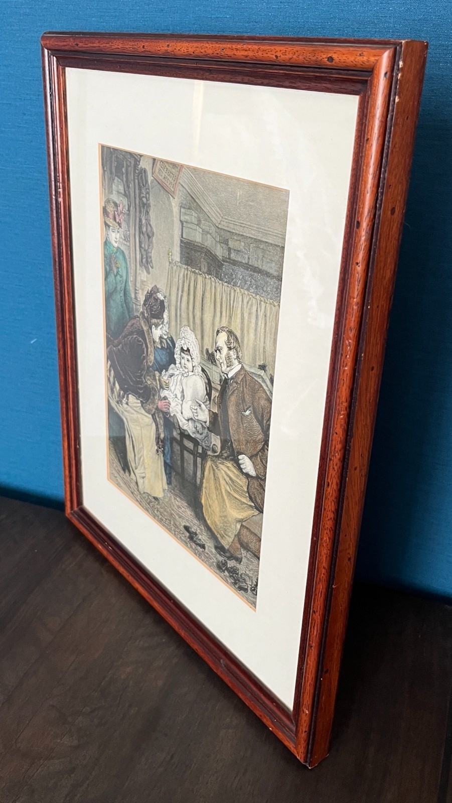 Robert Barnes Antique Print His First Shoes Hand Coloured c1891 Framed image 6