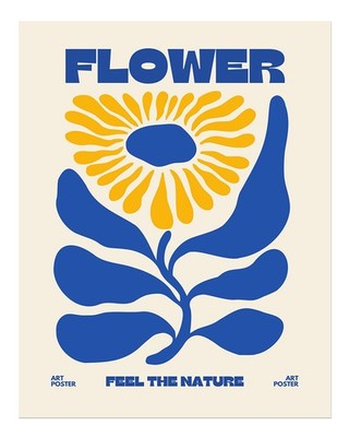 Retro Blumen Wandkunst Sp�re die Natur Abstrakte Blumen Wandkunst