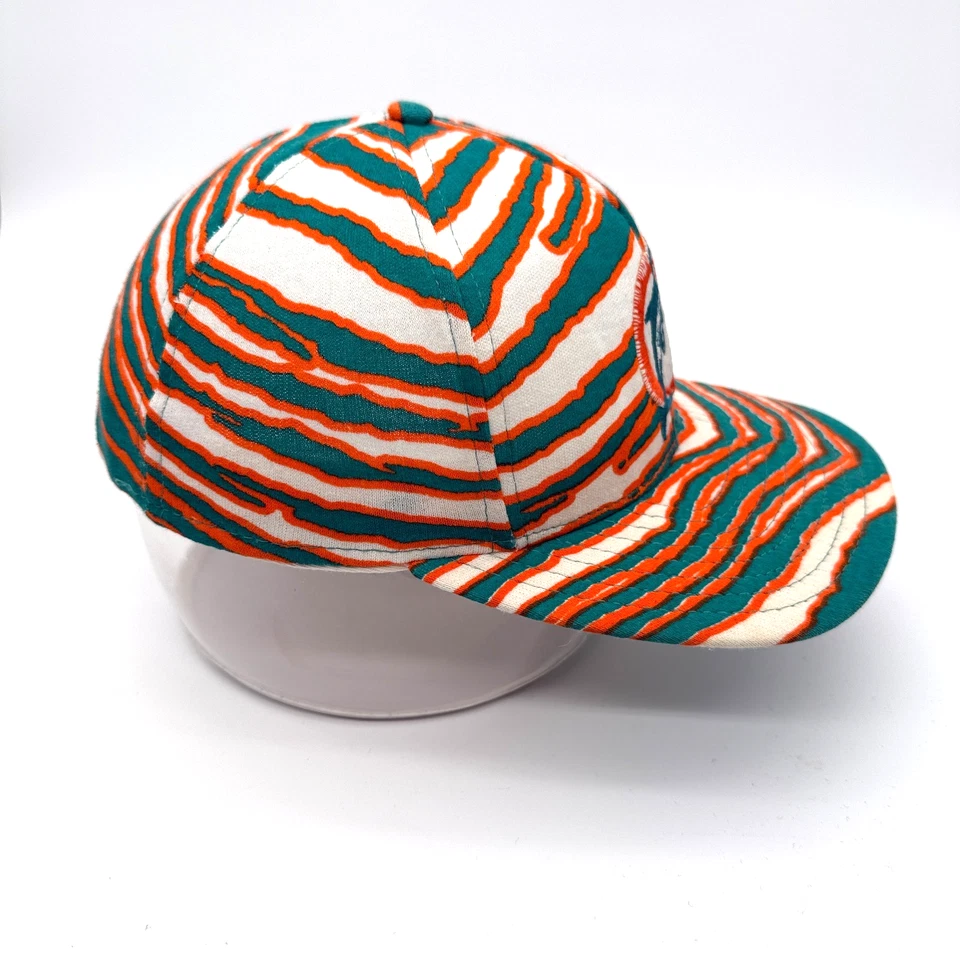 De Colección Miami Dolphins Zubaz AJD Tigre Rayas Sombrero Gorra Snapback Hecho en EE. UU. Foto 4 de 4