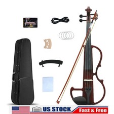 Professional Silent Finished Red Color Electric Violin with 4 Strings Wine
