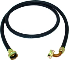 Rubber Washing Machine Hose, 3/4 Inch FHT X 3/4 Inch FHT Connection, 90 Degree E