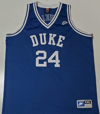 Johnny Dawkins #24 Duke Blue Devils Nike NCAA Blue Mens 2XL