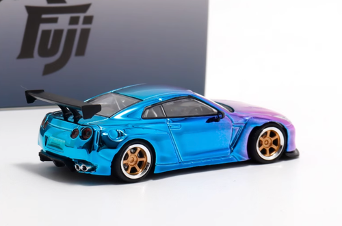 TG Fuji 1:64 Plating Pink GTR R35 Pandem Rocket Bunny Model Diecast Metal Car Ne - Picture 4 of 6