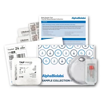 AlphaBiolabs At-Home Baby Gender Test - Award Winning Laboratory Testing