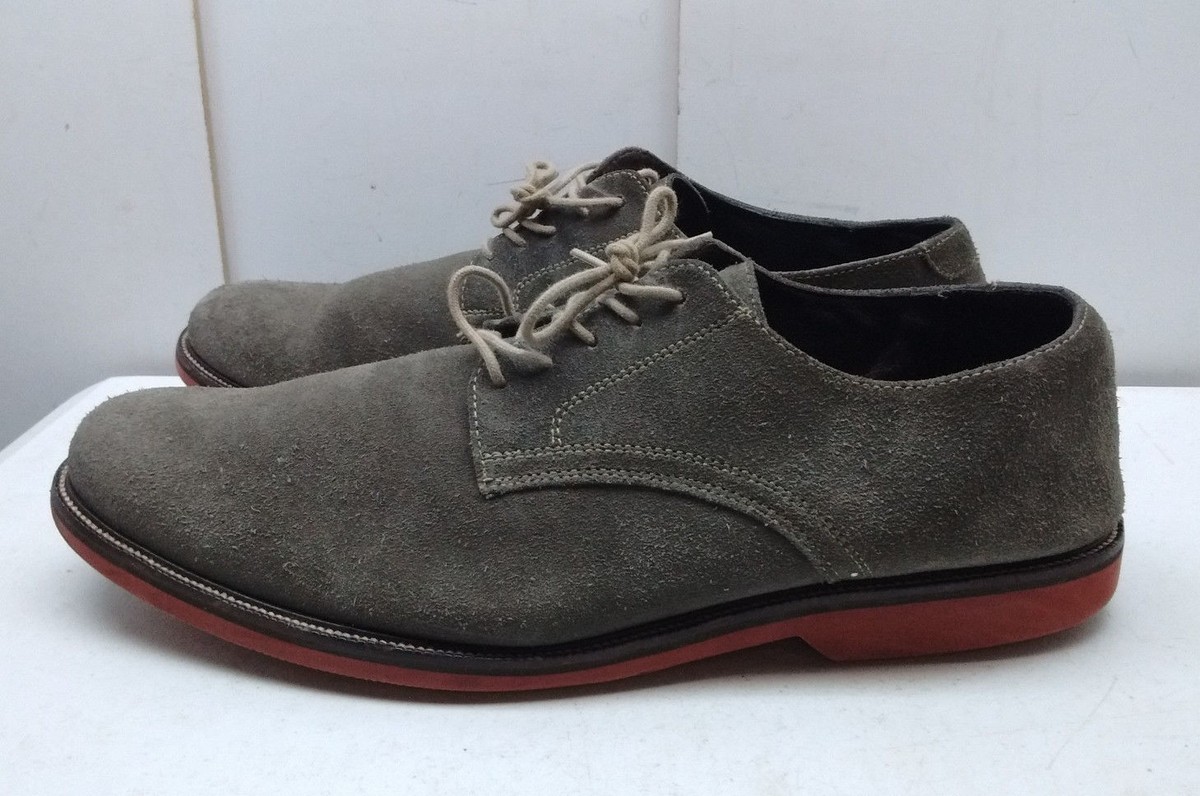 Nordstrom Men’s Shop Grey Suede Mens Oxford Plain Toe Shoe 9.5 M Nordstrom Gray Suede Oxford Plain Toe Lace Up Casual Dress  main image 2